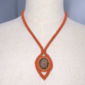 Hand Woven Smoky Quartz necklace